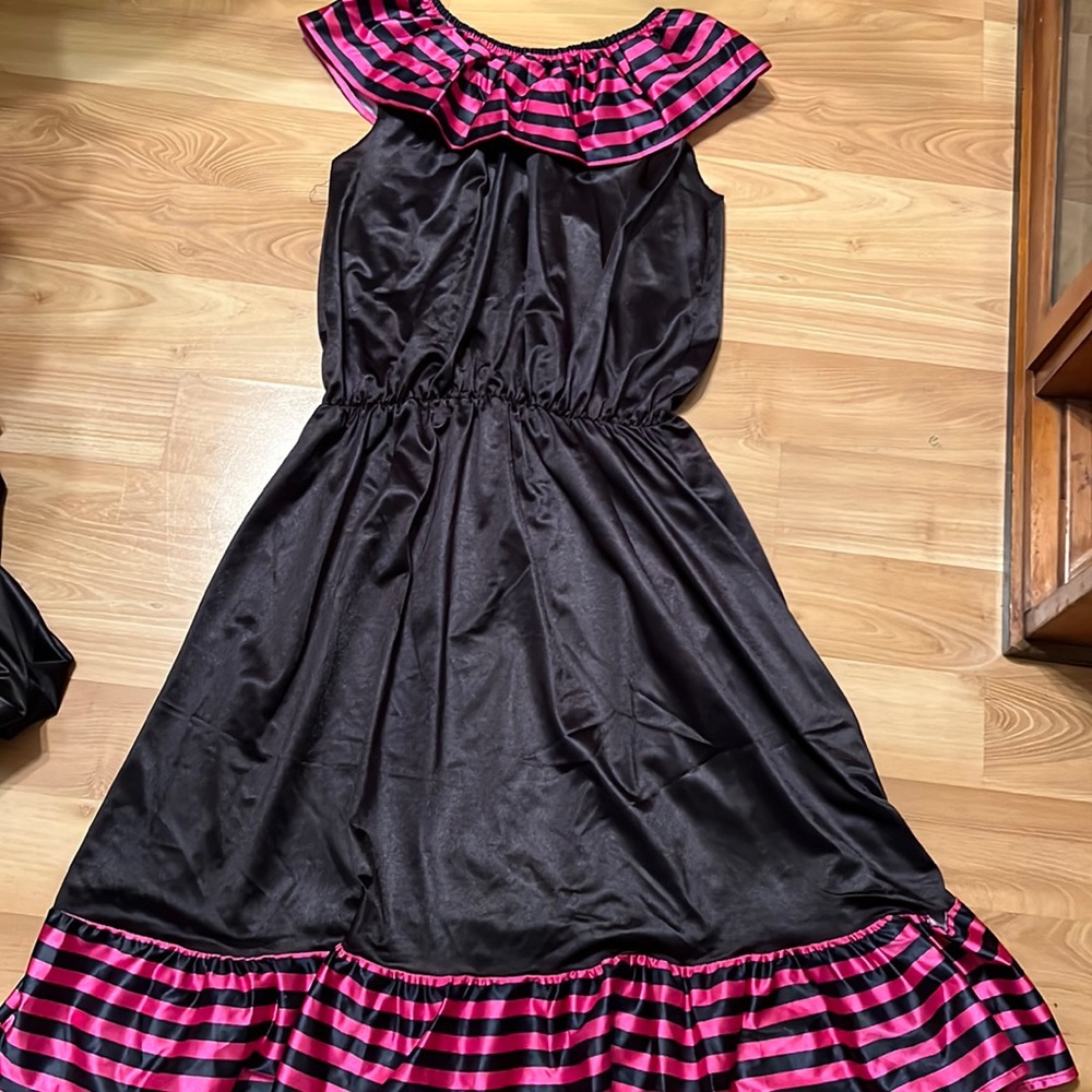 Saloon Girl Hot pink Can Can Fancy Dress Saloon Show Girl Costume